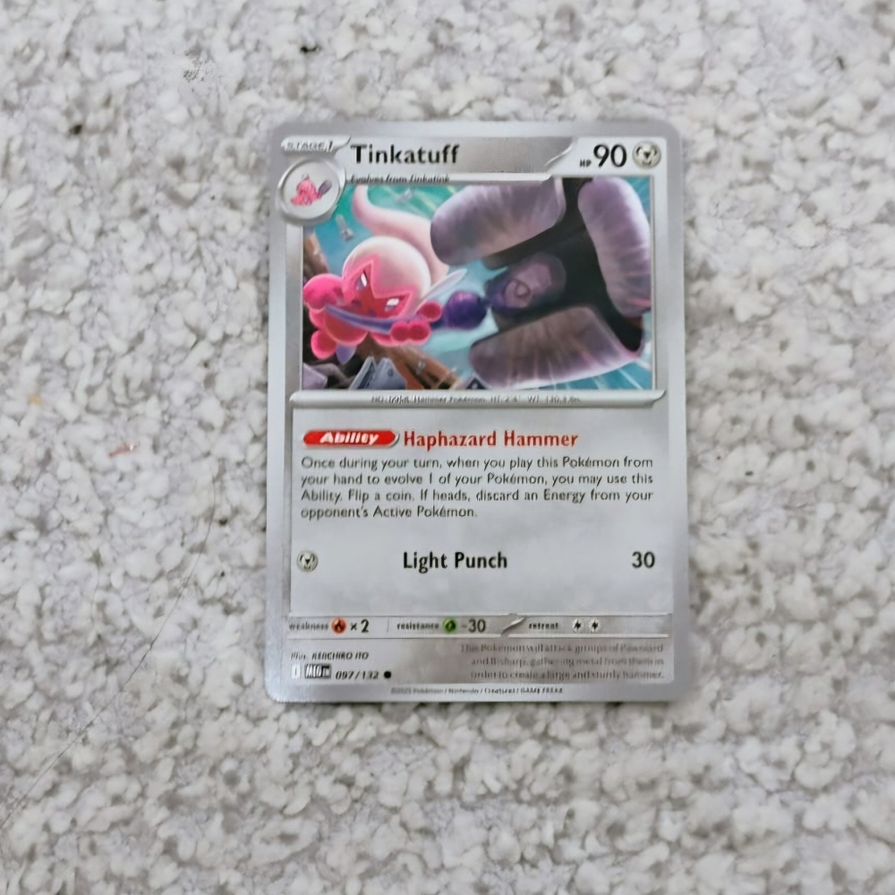 POKEMON TCG Card Tinkatuff Mega Evolution 097/132 PZ